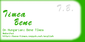 timea bene business card
